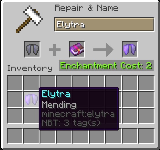 Mending Enchantment in Minecraft