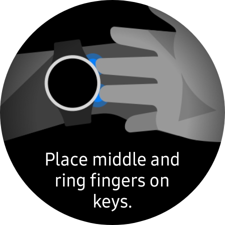 middle and ring finger