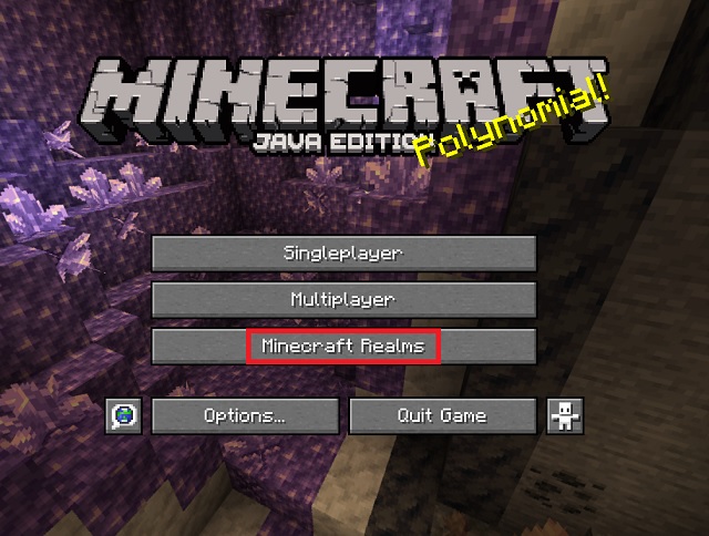 Minecraft Homescreen Realms