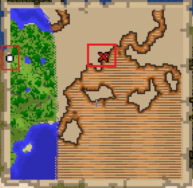 mapa do tesouro minecraft como usar