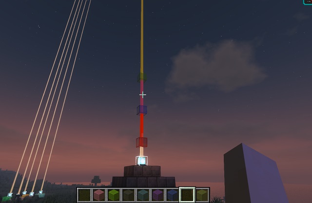 Minecraft Beacon multicolorido