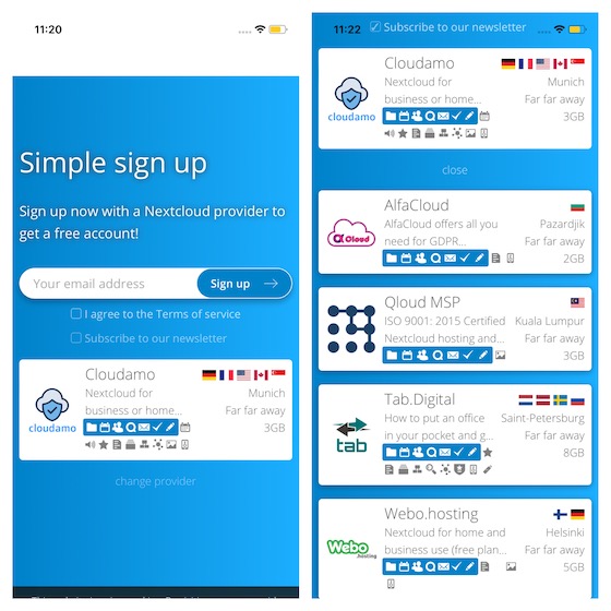 NextCloud for iPhone and iPad