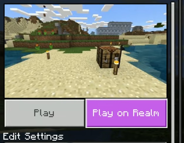 Play on Realm Minecraft Bedrock