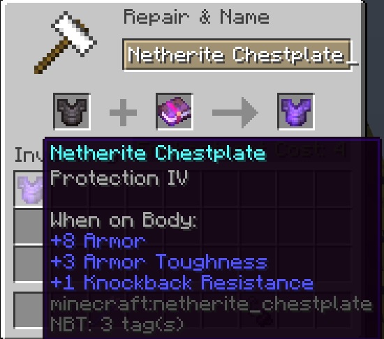 Protection on Chestplate