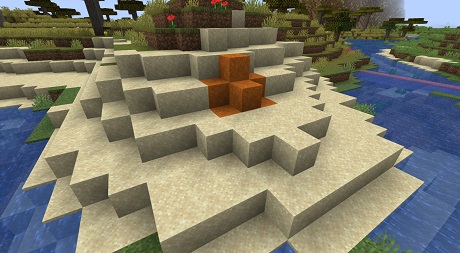 Blocos de areia em Minecraft