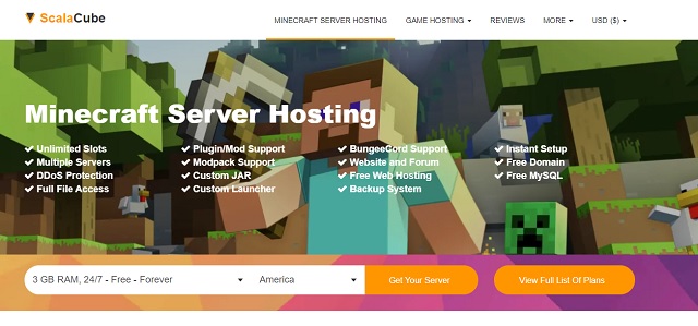 Free Minecraft Server Hosting 24/7 - ScalaCube