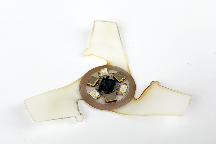 Scientists Develop Tiny Battery-Less Electronic Fliers to Collect Environmental Data