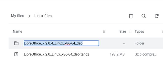 Установите файл tar.gz на Chromebook