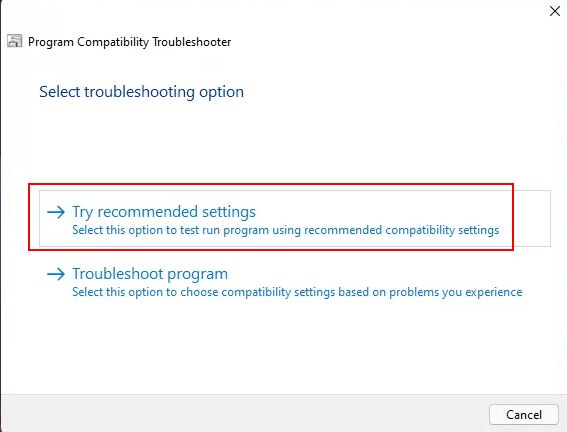 compatibility troubleshooter