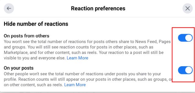 news feed preferences