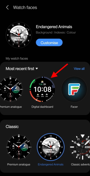 set watch face samsung galaxy watch 4