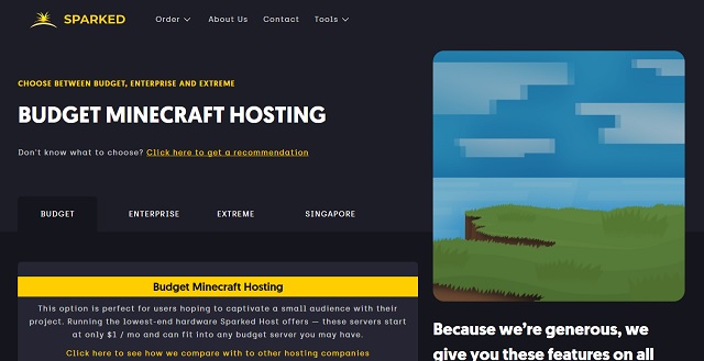 Sparked Minecraft Server Hosting