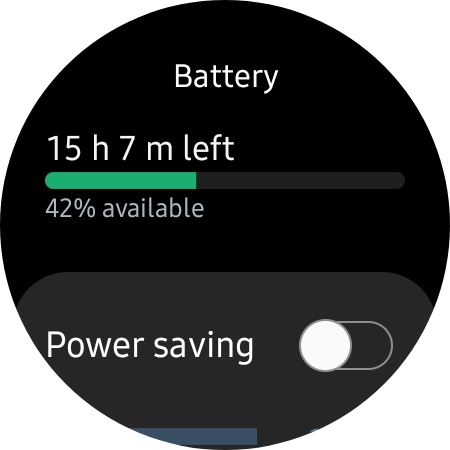 Samsung Galaxy Watch 4 remaining battery