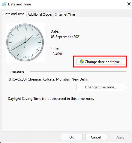 Disable Time and Date Syncing