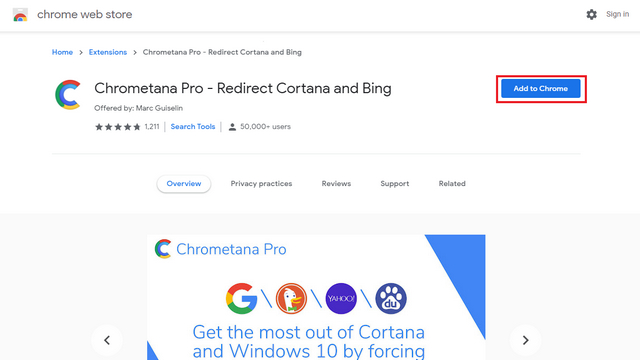 add chrometana pro extension