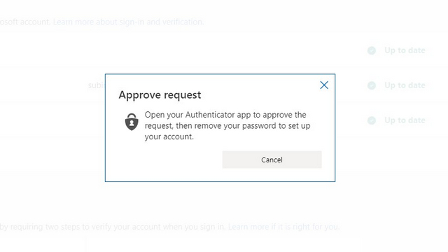 approve request on authenticator