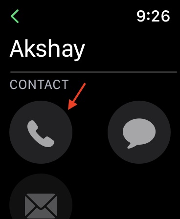 choose the contact you wish to call