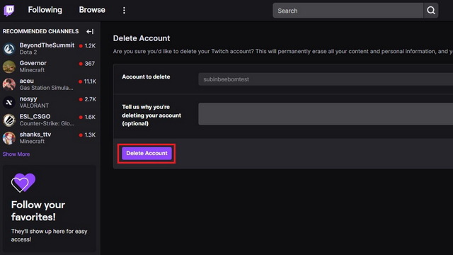 How To Delete Your Twitch Account In 21 Easy Guide Beebom