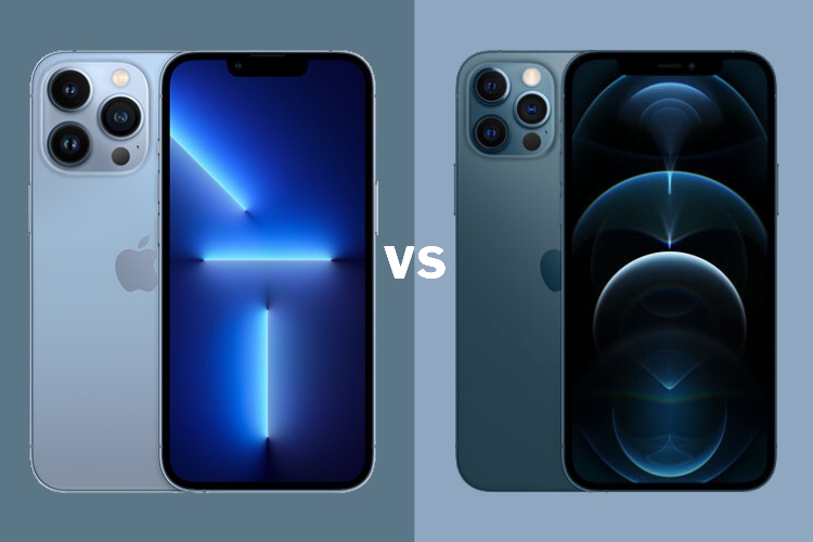 iphone 12 pro blue vs iphone 13 pro blue