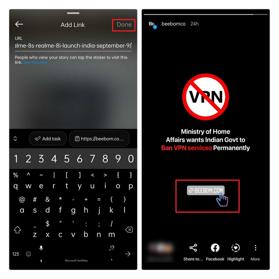 How to Add Links to Instagram Stories Using Stickers | Beebom