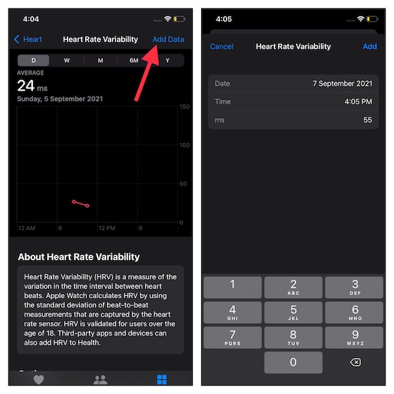 Manually Add HRV Data to Apple Health App