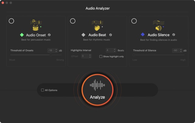 videoproc audio analyser