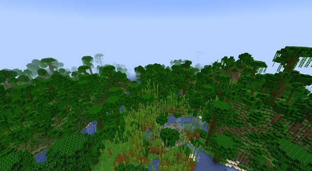 Huge Jungle with Jungle Temples