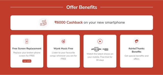 Airtel Announces to Offer Rs 6,000 Cashback on over 150 Smartphones in India