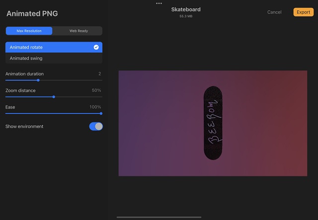Animated PNG in Procreate