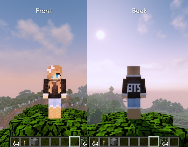 BTS Girl Skin in Minecraft