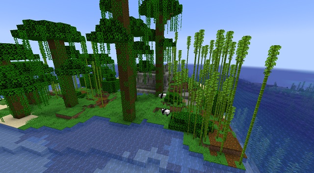 Bamboo Island with Jungle Temple -Best Minecraft Island Seeds