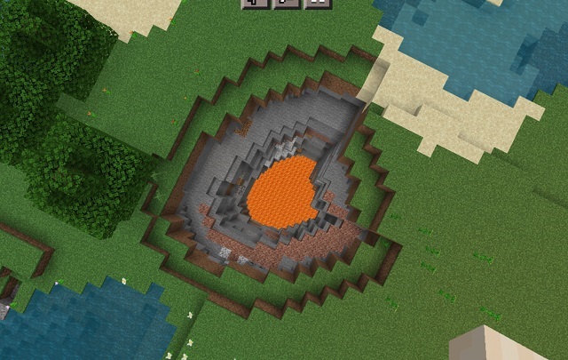 Vùng khe tròn trong Minecraft Pocket Edition PE Seeds