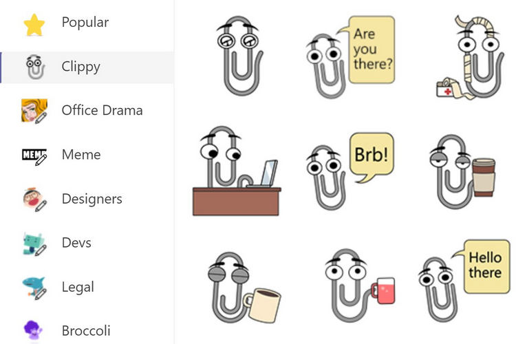 Clippy Is Back as a Sticker Pack on Microsoft Teams