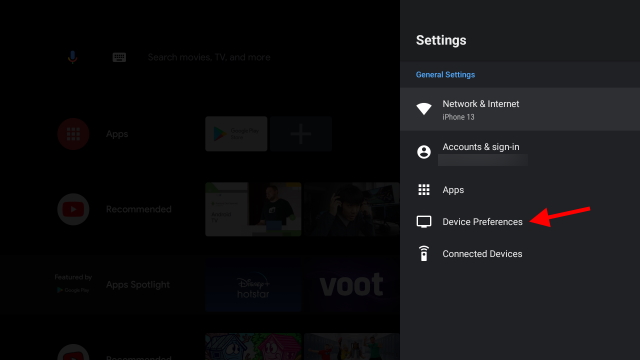 android tv 12 beta device preferences