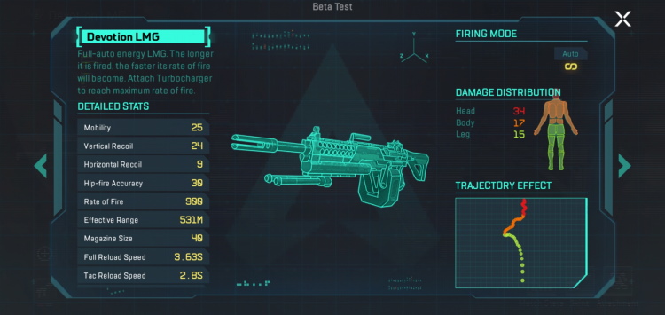 Devotion lmg apex legends mobile gun