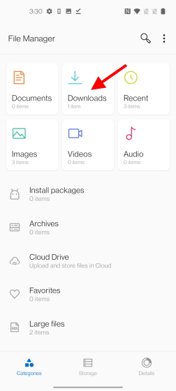 downloads tab OnePlus oxygen Os 12 beta 