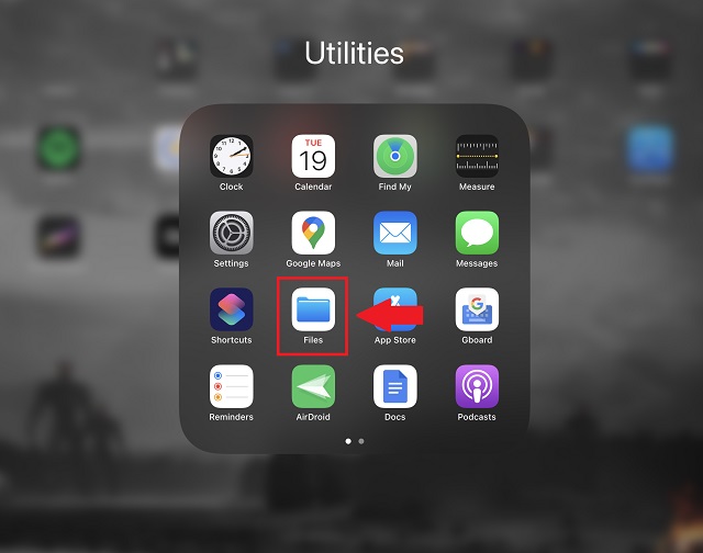 Files App on iPad