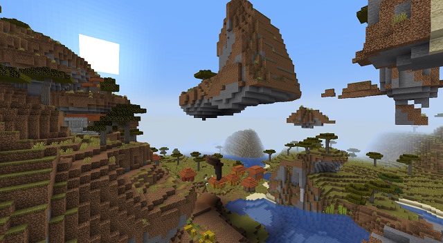 Floating Islands with Village on it