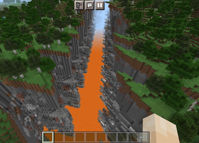 Glitched Ravine in Minecraft Pocket Edition Seeds