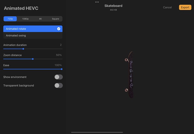 HEVC 导出 Procreate