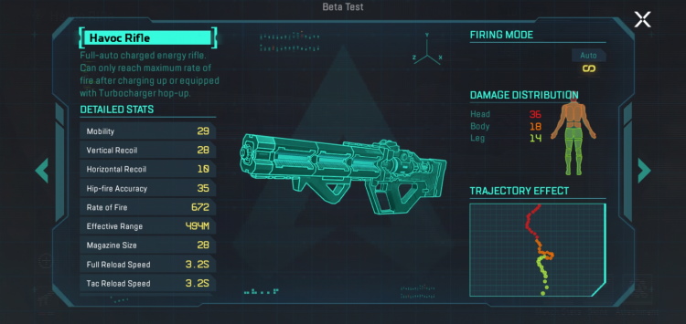 Havoc apex legends mobile gun