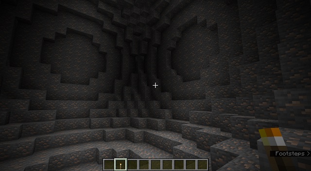 Inside a Hollow Sphere in Minecraft
