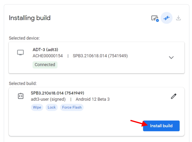 Install build