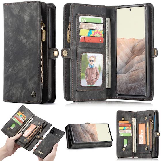 JGY Googel Pixel 6 Pro Leather Wallet case