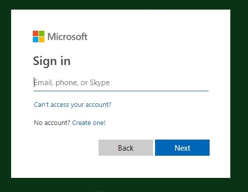 Microsoft Sign In