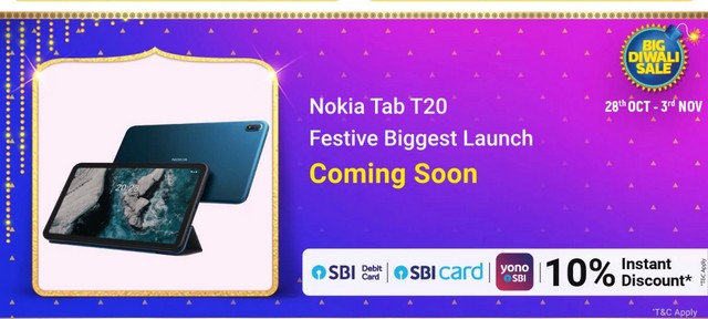 Nokia T20 Tablet to Launch in India Soon, Reveals Flipkart