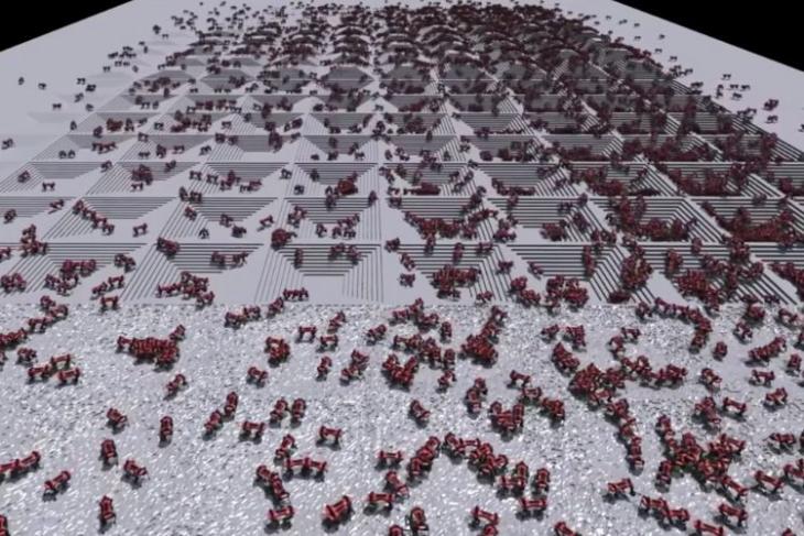 Nvidia Develops Virtual Obstacle Course to Train 4,000 `Robot-Dogs to Walk in Minutes