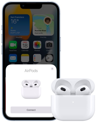 One tap setup on AirPods 