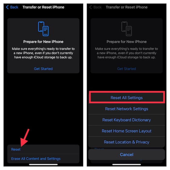 Reset All Settings on iPhone and iPad 
