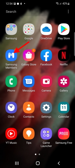 membros samsung um ui 4 